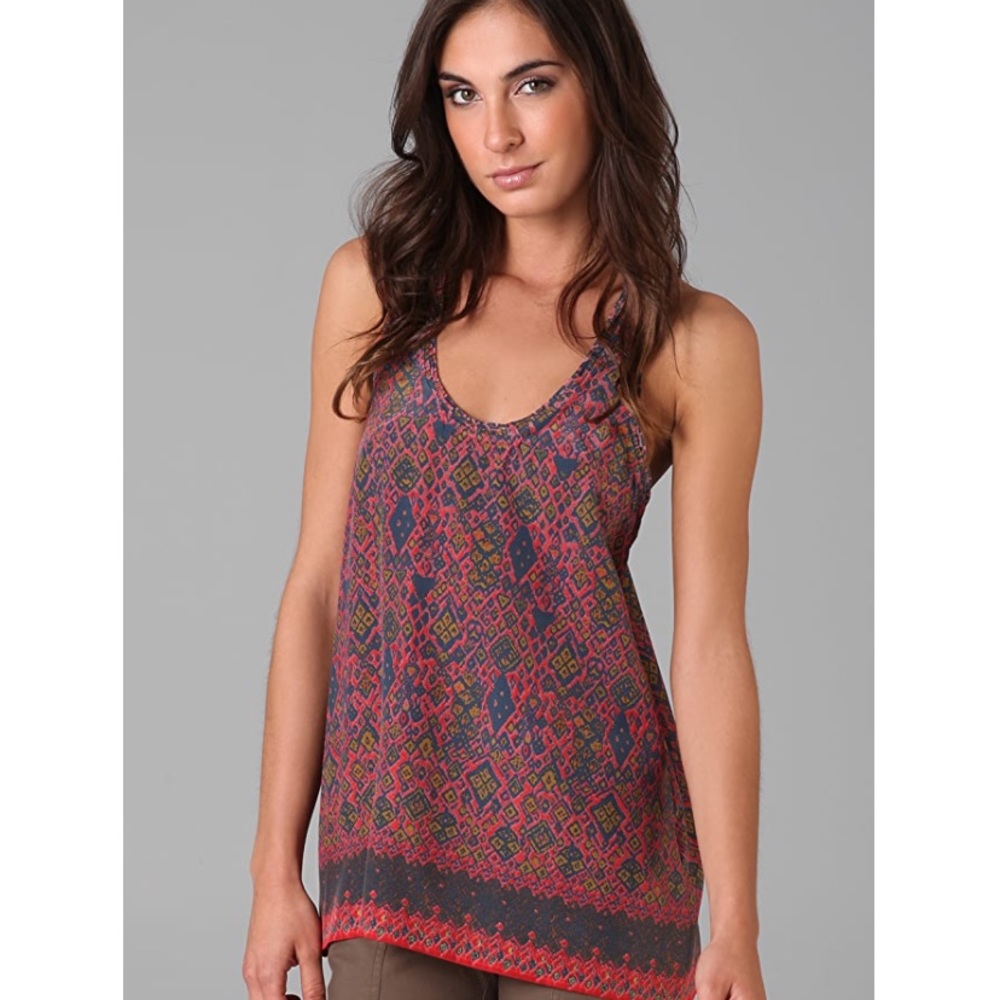 Joie Alette Mini Ikat Tank 100% Silk